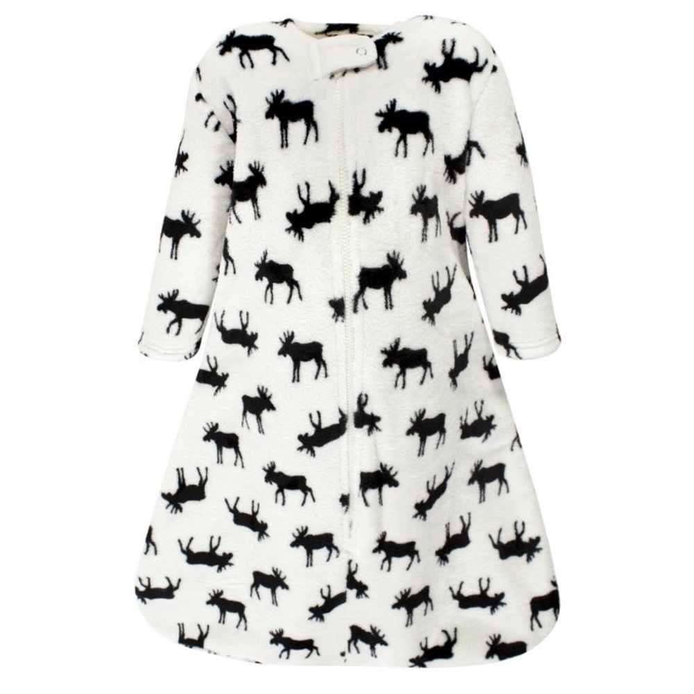 Hudson Baby Unisex baby plush long sleeve sleeping bag, sack, blanket, moose